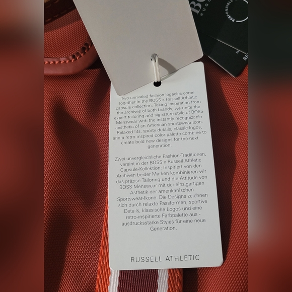 NWT Hugo Boss x Russell Athletic Square Backpack Red - Picture 15 of 16